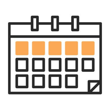 Takvim simgesi, vektör illüstrasyonu basit tasarım