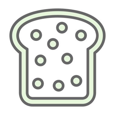 Ekmek. Web simgesi basit illüstrasyon