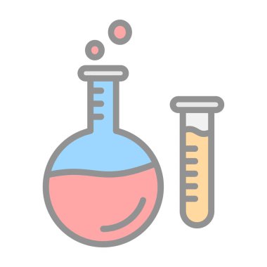 Vektör laboratuvar ikonu, vektör illüstrasyonu. Kimya konsepti                  
