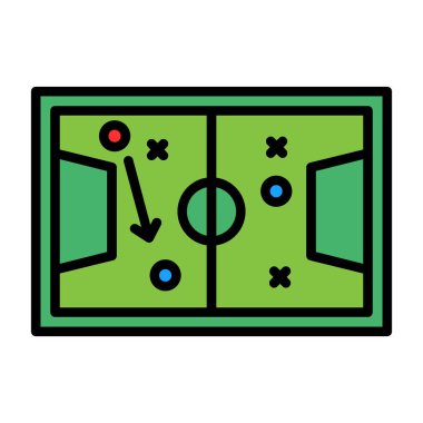 futbol ikonu vektör illüstrasyonu