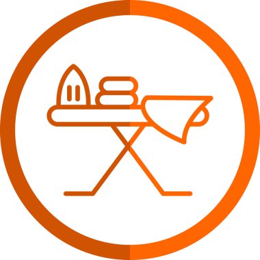 Demir tahta düz simge, vektör çizimi basit tasarım