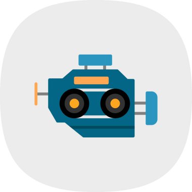 motor simgesi, vektör illüstrasyonu basit tasarım