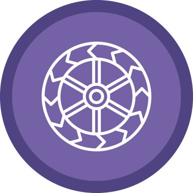 Tekerlek simgesi, vektör çizimi 