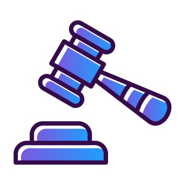 Adalet Divanı vektör ikonu. Grafik tasarımı ve web tasarımı için doldurulmuş satır biçimi.