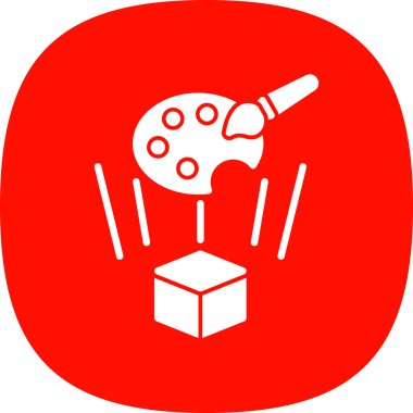 Sanal Boyama simgesi, vektör illüstrasyonu