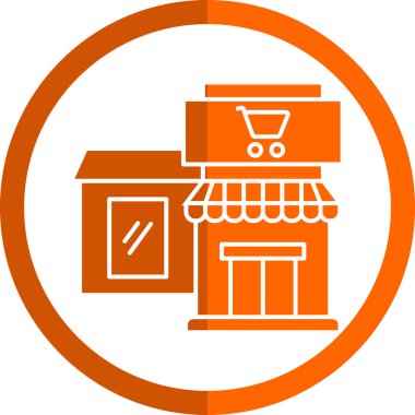 dükkan simgesi, vektör illüstrasyonu