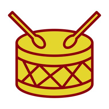 Vektör illüstrasyonu, Davul simgesi.