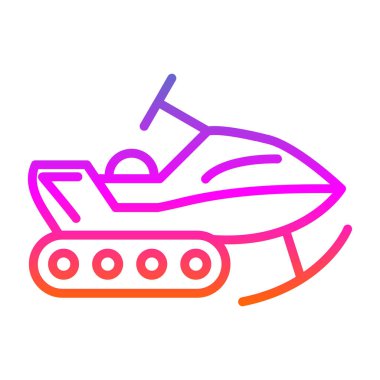 Kar mobil simgesi silueti vektör illüstrasyonu basit tasarım