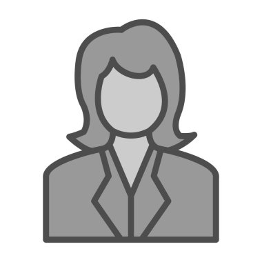 kadın avatar simgesi vektörü 