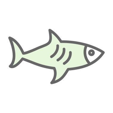 balık simgesi, vektör illüstrasyonu basit tasarım