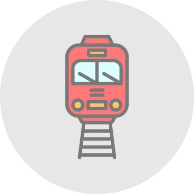 Metro vektör çizgisi simgesi