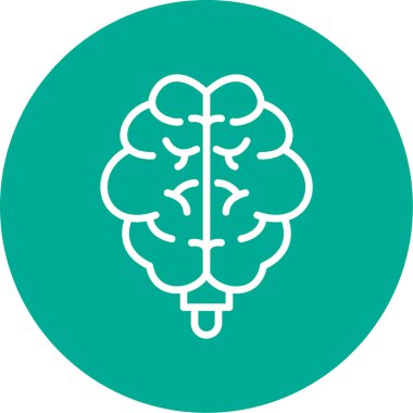 Beyin simgesi, vektör illüstrasyonu 