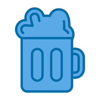 Bira kupa simgesinde düz stil 