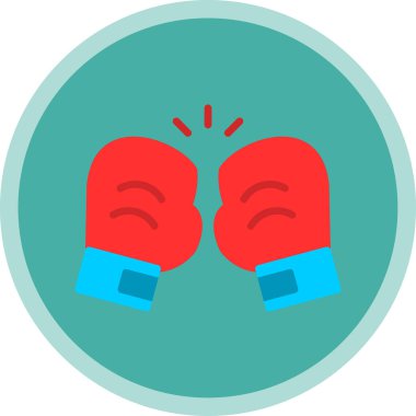 Boks eldiveni simgesi, vektör illüstrasyonu 