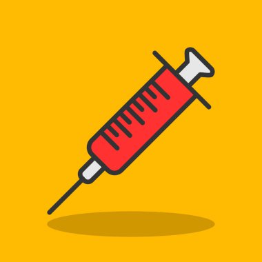 Şırınga web simgesi, vektör çizim