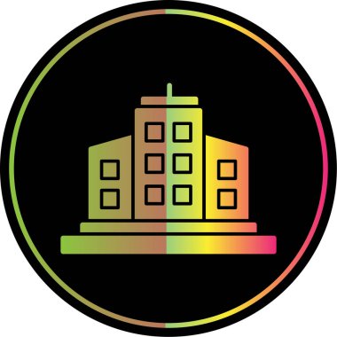 bina simgesi, basit vektör illüstrasyonu