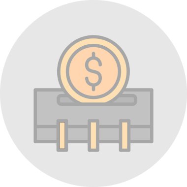 Para simgesinin vektör illüstrasyonu