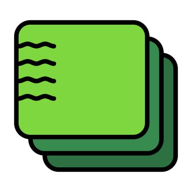 Havlu simgesi, vektör illüstrasyonu basit tasarım