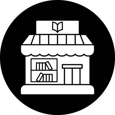 kitapçı simgesi, vektör illüstrasyon tasarımı