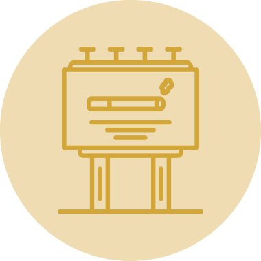 reklam panosu simgesi, vektör illüstrasyonu basit tasarım