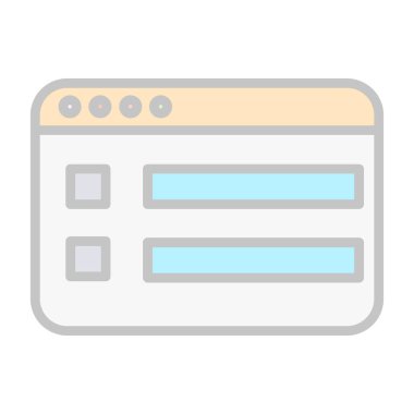 Web sayfası düzenleme renk çizgisi simgesi