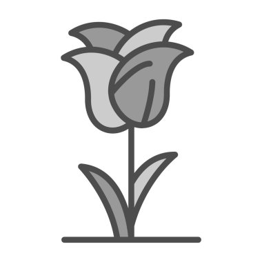 Lale çiçek simgesinin vektör illüstrasyonu