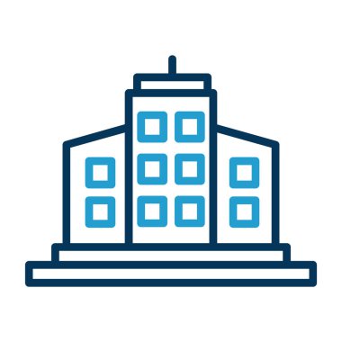 bina simgesi, basit vektör illüstrasyonu