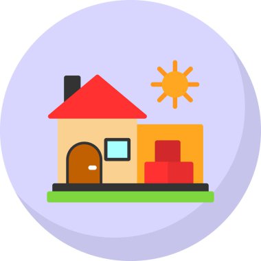 ev web simgesi, vektör illüstrasyonu 