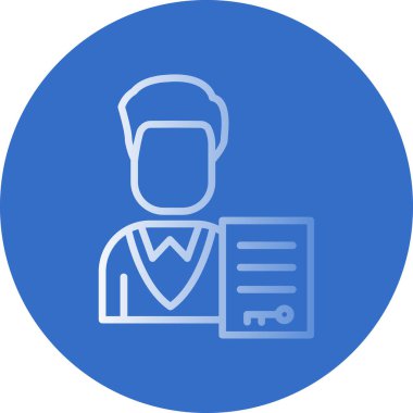 Adamım. Web simgesi basit illüstrasyon