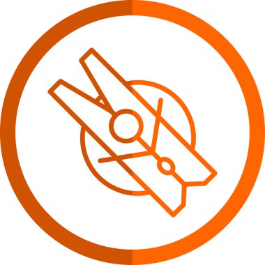 Giysi mandalı simgesinin vektör illüstrasyonu 