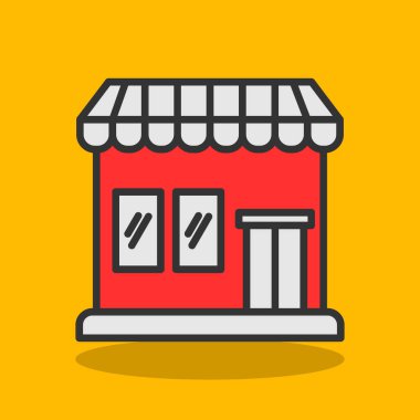 Market simgesinin vektör illüstrasyonu