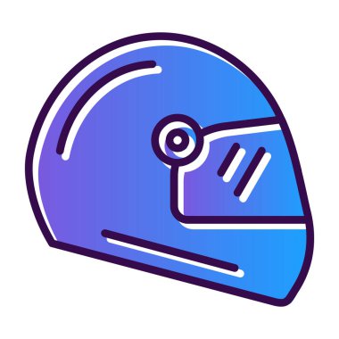 Kask simge yarış, illüstrasyon vektör 