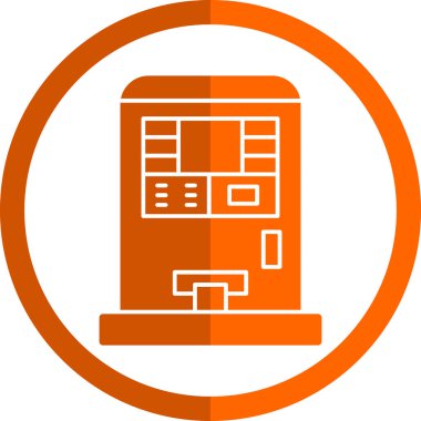 atm makine simgesi, vektör illüstrasyonu basit tasarım