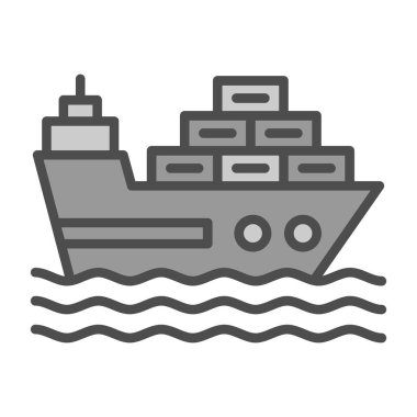 ship icon, vector illustration simple design