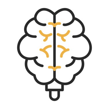 Beyin simgesi, vektör illüstrasyonu 