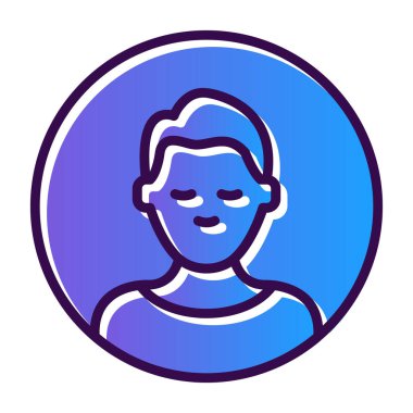 Erkek avatar kutsal kişilerin resmi, vektör çizim