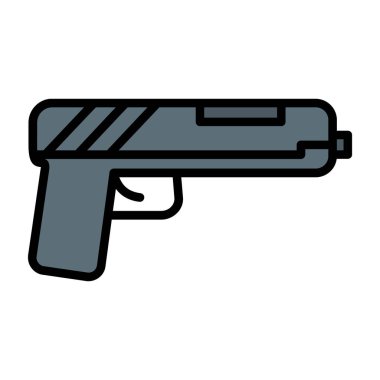 silah simgesi, vektör illüstrasyonu basit tasarım