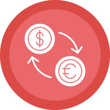 para birimi değişim simgesi, vektör illüstrasyonu basit tasarım