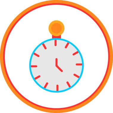 Saat simgesi, vektör illüstrasyonu basit tasarım