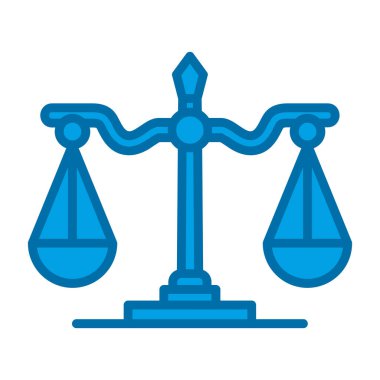 Adalet Ölçekleri simgesi web basit illüstrasyon