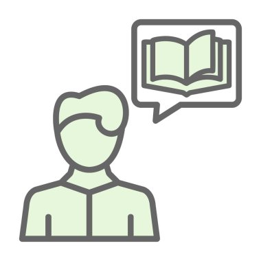 kitap simgesi, vektör illüstrasyonu