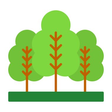 Orman ikonu vektör illüstrasyonu