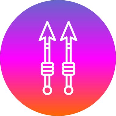 iki ok vektör simgesi, zıpkın oku