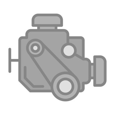 araba motoru simgesi, vektör illüstrasyonu basit tasarım