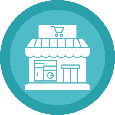 Mağaza. Web simgesi basit illüstrasyon