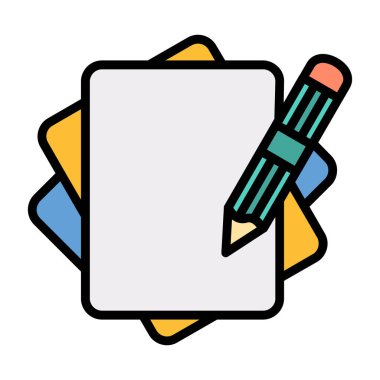 Modern simgenin vektör çizimi, renkli ve düzenlenebilir