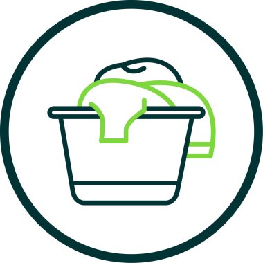 anahat çamaşır sepeti vektör illüstrasyon tasarımı