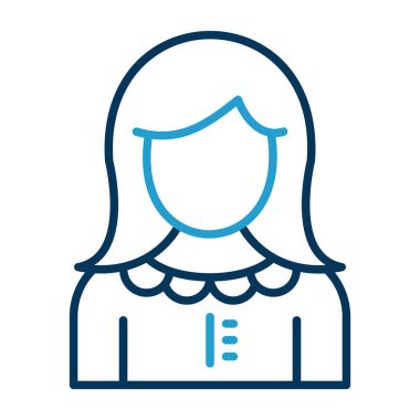 kız web simgesi basit tasarım 