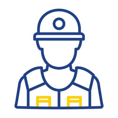 İşçi simgesi vektörde. Logotype