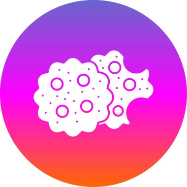 Kurabiye simgesi, vektör illüstrasyonu basit tasarım